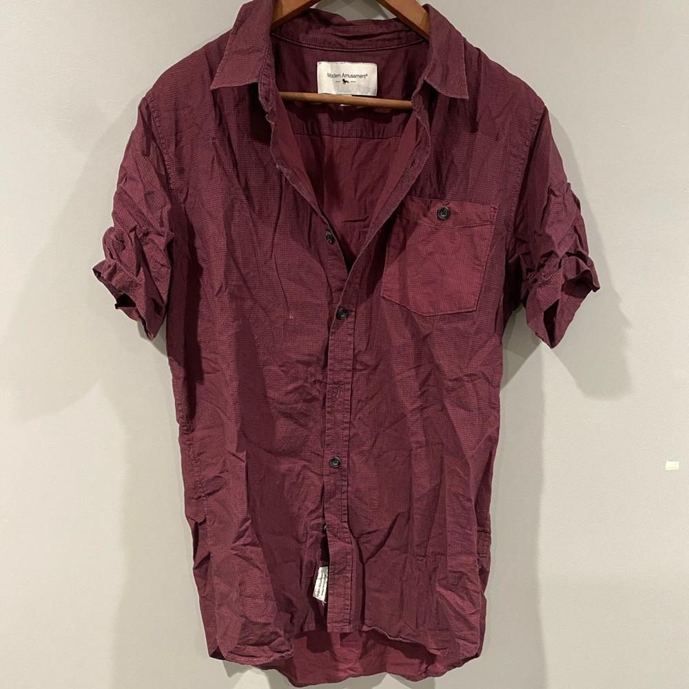 Modern Amusement Short Sleeve Button Down